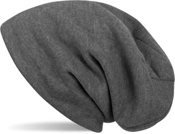 styleBREAKER warme Feinstrick Beanie Mütze mit sehr weichem Fleece Innenfutter, Longbeanie unifarben, Unisex 04024092