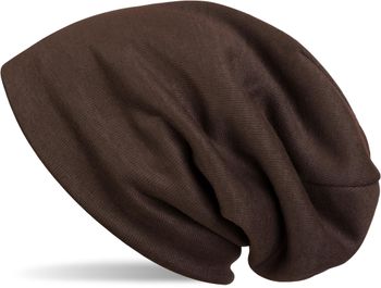 styleBREAKER warme Feinstrick Beanie Mütze mit sehr weichem Fleece Innenfutter, Longbeanie unifarben, Unisex 04024092