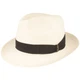 Borsalino edler Bogart Panama-Strohhut mittelbreite Krempe in weiß Borsalino edler Bogart Panama-Strohhut mittelbreite Krempe in weiß