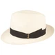 Borsalino edler Bogart Panama-Strohhut mittelbreite Krempe in weiß Borsalino edler Bogart Panama-Strohhut mittelbreite Krempe in weiß