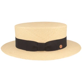 Mayser Kreissäge Boater Gondolo aus Panama-Stroh Cuenca-Stil in beige Mayser Kreissäge Boater Gondolo aus Panama-Stroh Cuenca-Stil in beige