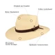 Breiter Panamahut Leder-Garnitur & UV-Schutz 50 von Hut-Breiter in beige