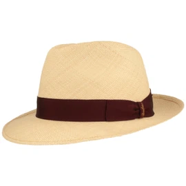 Borsalino hochwertiger handgeflochtener Panama Strohhut Quito in schwarz Borsalino hochwertiger handgeflochtener Panama Strohhut Quito in schwarz