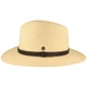 Extra breiter Panama Hut mit Leder-Garnitur von Hut-Breiter in beige