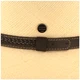 Extra breiter Panama Hut mit Leder-Garnitur von Hut-Breiter in beige
