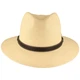 Extra breiter Panama Hut mit Leder-Garnitur von Hut-Breiter in beige