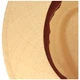 Extra breiter Panama Hut mit Leder-Garnitur von Hut-Breiter in beige