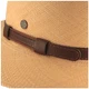 Extra breiter Panama Hut mit Leder-Garnitur von Hut-Breiter in beige
