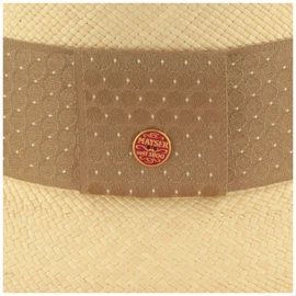 Mayser hochwertiger Panama Hut Isabella mit UV-Schutz 80+ und breitem Zierband in beige Mayser hochwertiger Panama Hut Isabella mit UV-Schutz 80+ und breitem Zierband in beige