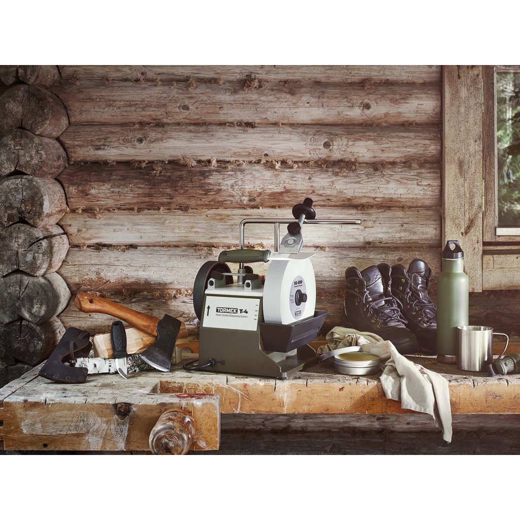 Tormek T4 Nassschleifmaschine Bushcraft Jägerversion Schärfsystem Profischärfer Tormek T4 Nassschleifmaschine Bushcraft Jägerversion Schärfsystem Profischärfer