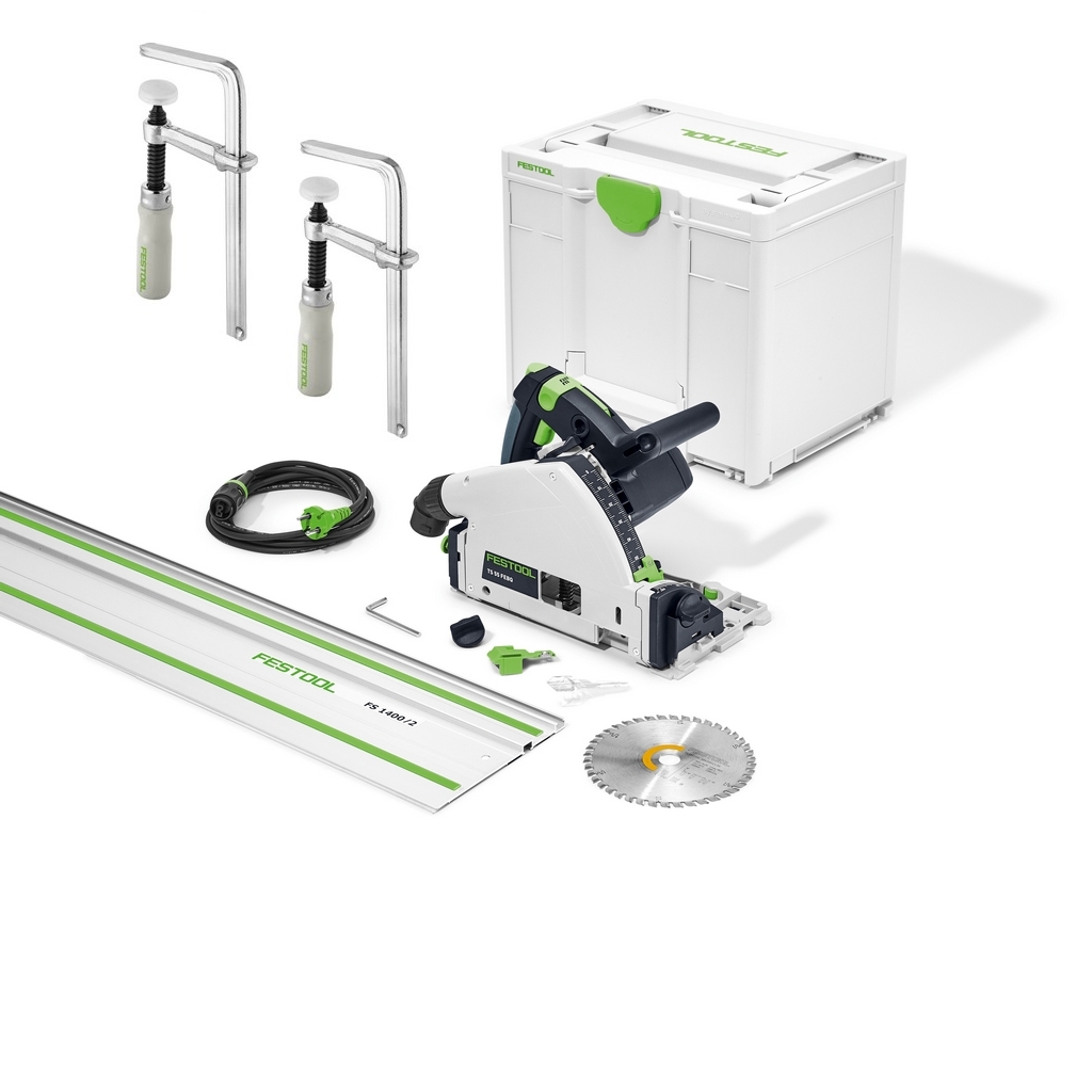 Festool Tauchsäge TS 55 FEBQ Plus FS Führungsschiene 1400/2 FSZ 120 SYS3 M 337 Festool Tauchsäge TS 55 FEBQ Plus FS Führungsschiene 1400/2 FSZ 120 SYS3 M 337