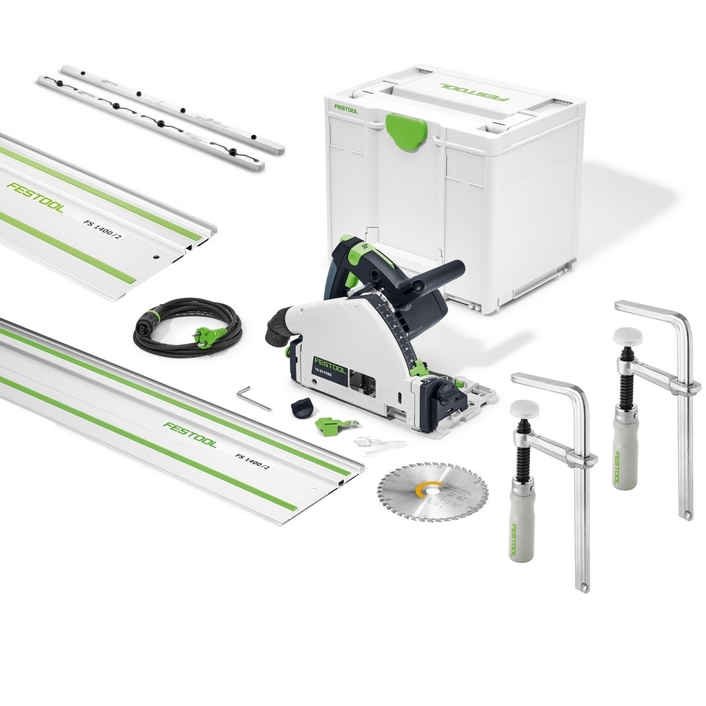 Festool Tauchsäge Kreissäge TS 55 FEBQ Plus FS + 2x FS 1400 + FSV/2 + FSZ 120 Festool Tauchsäge Kreissäge TS 55 FEBQ Plus FS + 2x FS 1400 + FSV/2 + FSZ 120
