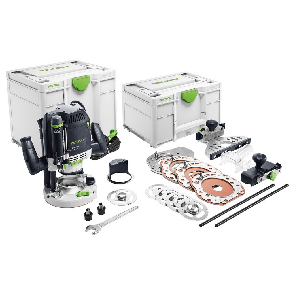 Festool Oberfräse OF 2200 EB-Set 576220 Spannzange Ø 8/12mm Systainer SYS3 M 337 Festool Oberfräse OF 2200 EB-Set 576220 Spannzange Ø 8/12mm Systainer SYS3 M 337