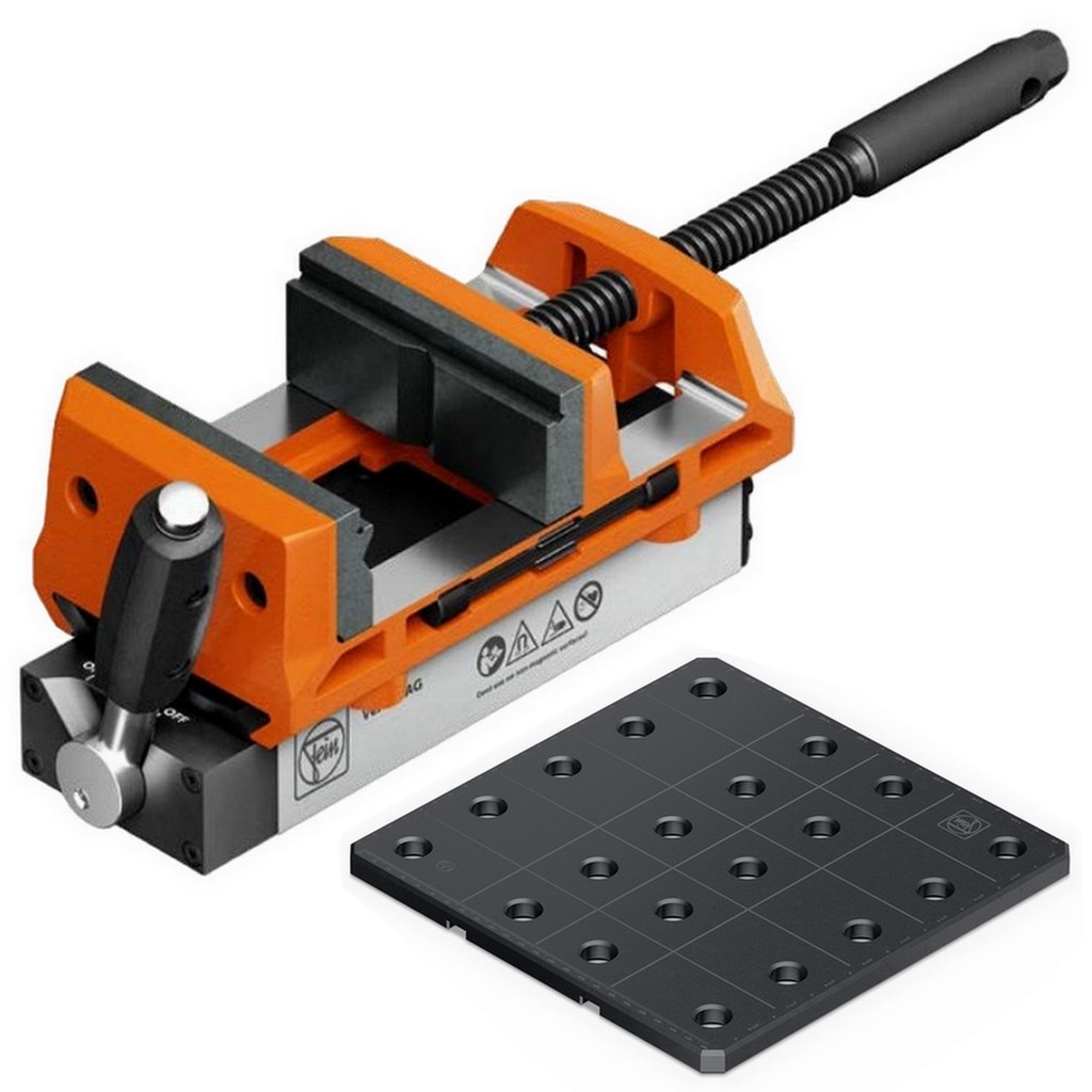 Fein Schraubstock Set Magnetschraubstock 212x70 7800N VersaMAG + Schweißplatte Fein Schraubstock Set Magnetschraubstock 212x70 7800N VersaMAG + Schweißplatte