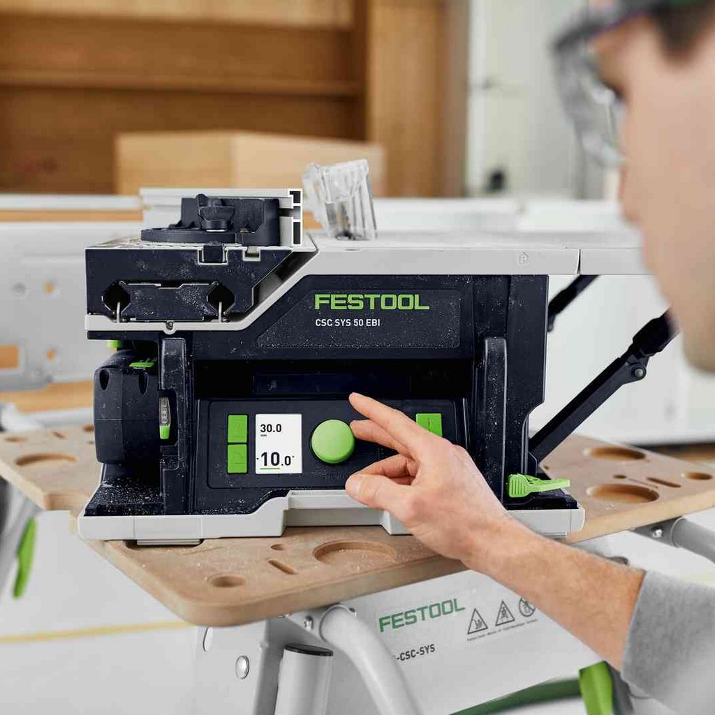 Festool Akku Tischkreissäge CSC SYS 50 EBI-Basic + 2x Akku BP 18 Li 5,0 ASI EU Festool Akku Tischkreissäge CSC SYS 50 EBI-Basic + 2x Akku BP 18 Li 5,0 ASI EU