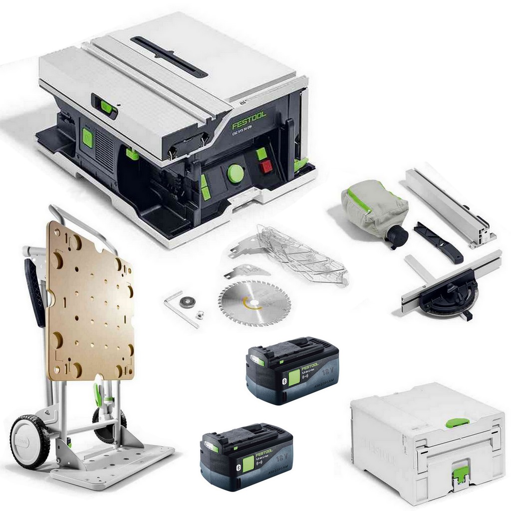 Festool Akku Tischkreissäge CSC SYS50 EBI-Basic + Untergestell + 2xAkku Säge Set Festool Akku Tischkreissäge CSC SYS50 EBI-Basic + Untergestell + 2xAkku Säge Set