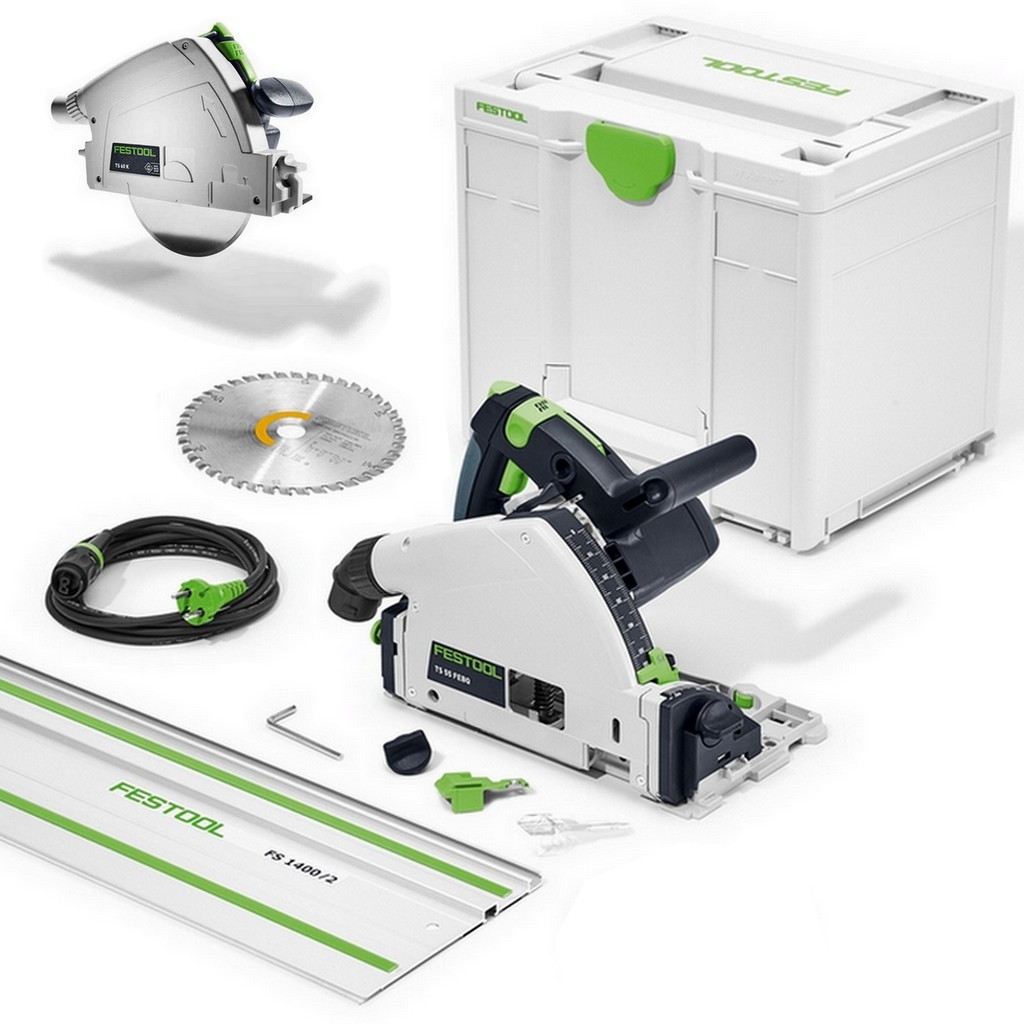 Festool Tauchsäge TS 55 FEBQ Plus FS 577010 + Führungsschiene + Pizzaschneider Festool Tauchsäge TS 55 FEBQ Plus FS 577010 + Führungsschiene + Pizzaschneider