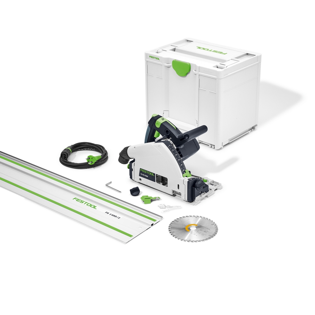 Festool Tauchsäge TS 55 FEBQ Plus FS 577010 + Führungsschiene + Pizzaschneider Festool Tauchsäge TS 55 FEBQ Plus FS 577010 + Führungsschiene + Pizzaschneider