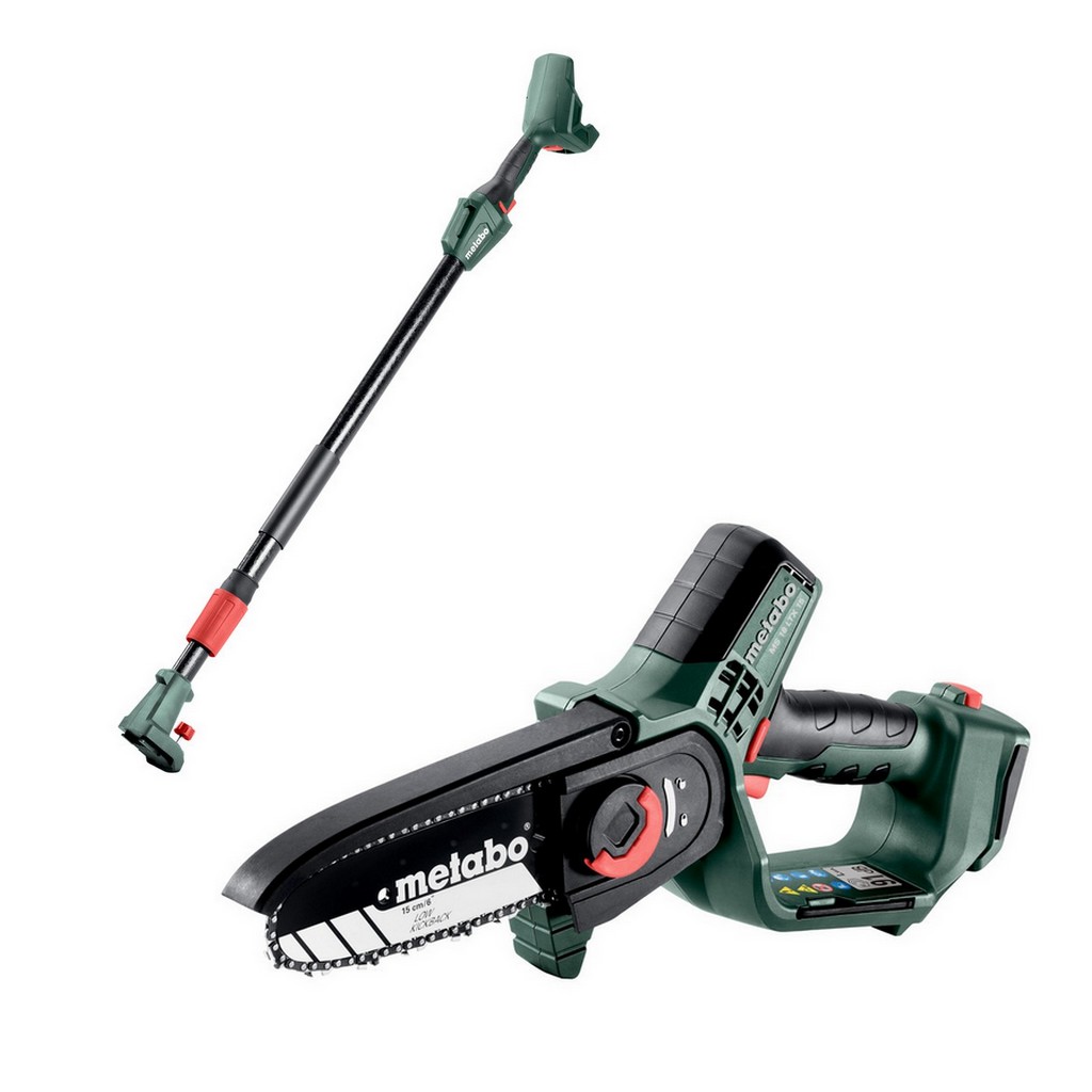 Metabo Akku Gehölzsäge MS 18 LTX 15 + Teleskopstab MS Set Solo ohne Akku Metabo Akku Gehölzsäge MS 18 LTX 15 + Teleskopstab MS Set Solo ohne Akku