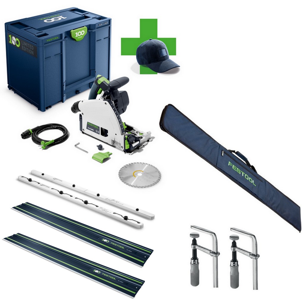 Festool Tauchsäge TS 60 KEBQ-Plus 100Y +2x FS 1400/2 +FSV/2 +FS-BAG +FSZ 120 2X Festool Tauchsäge TS 60 KEBQ-Plus 100Y +2x FS 1400/2 +FSV/2 +FS-BAG +FSZ 120 2X