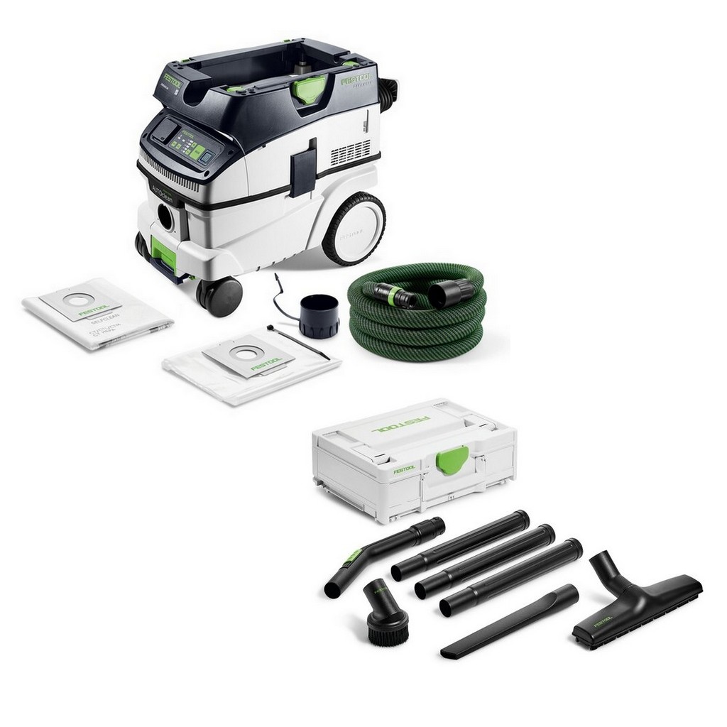 Festool Absaugmobil CLEANTEC CTM 26 EI AC + Reinigungsset RS-ST D 27/36-Plus Festool Absaugmobil CLEANTEC CTM 26 EI AC + Reinigungsset RS-ST D 27/36-Plus