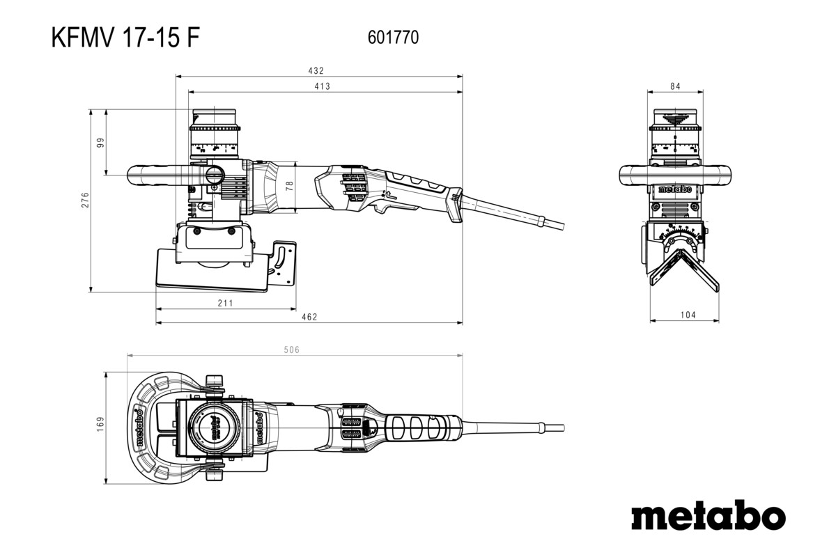 METABO Metall-Kantenfräse KFMV 17-15 F 601770500 metaBOX 185 XL METABO Metall-Kantenfräse KFMV 17-15 F 601770500 metaBOX 185 XL