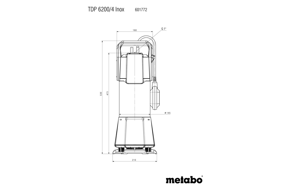 METABO Tauchdruckpumpe TDP 6200/4 Inox 601772000 Karton METABO Tauchdruckpumpe TDP 6200/4 Inox 601772000 Karton