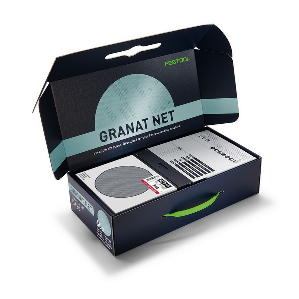 Festool Netzschleifmittel Granat Net D150 GR NET-Set Starter Set P60-P320 578667 Festool Netzschleifmittel Granat Net D150 GR NET-Set Starter Set P60-P320 578667