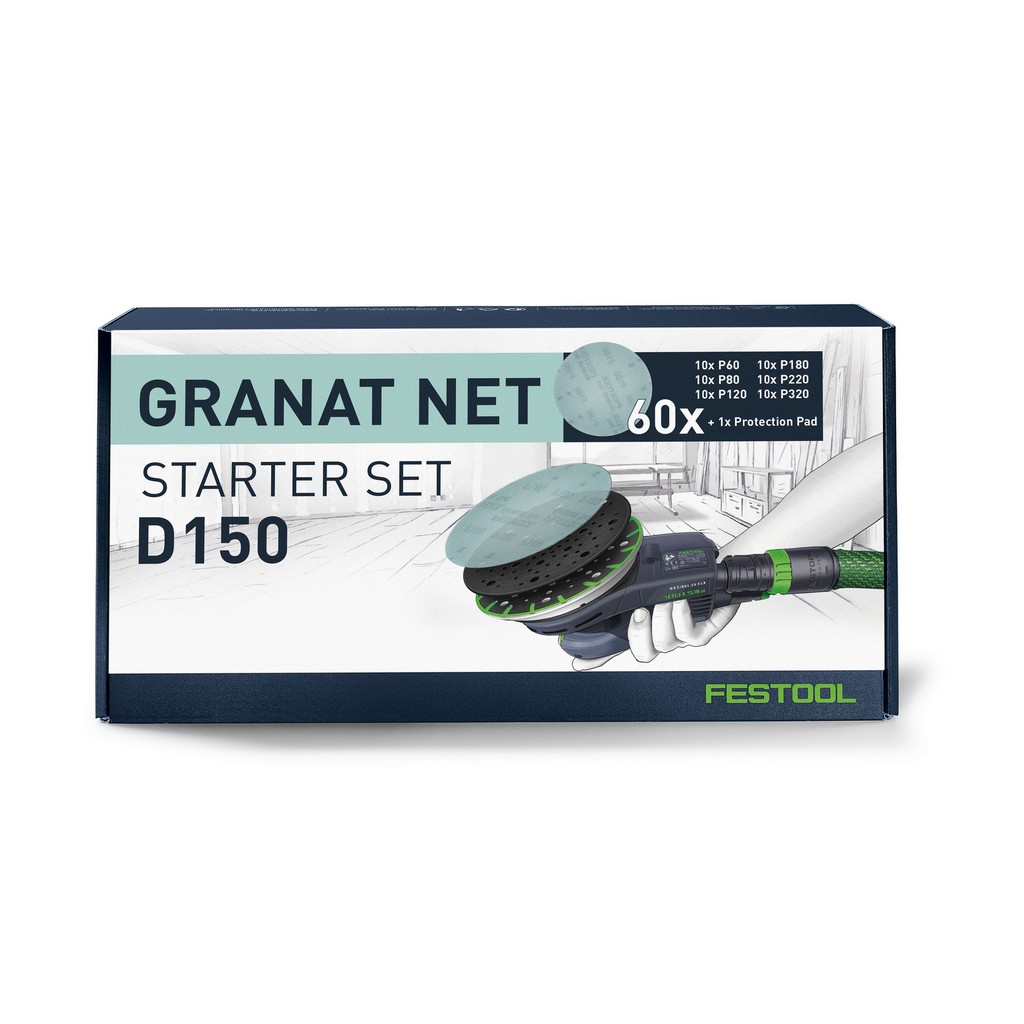 Festool Netzschleifmittel Granat Net D150 GR NET-Set Starter Set P60-P320 578667 Festool Netzschleifmittel Granat Net D150 GR NET-Set Starter Set P60-P320 578667