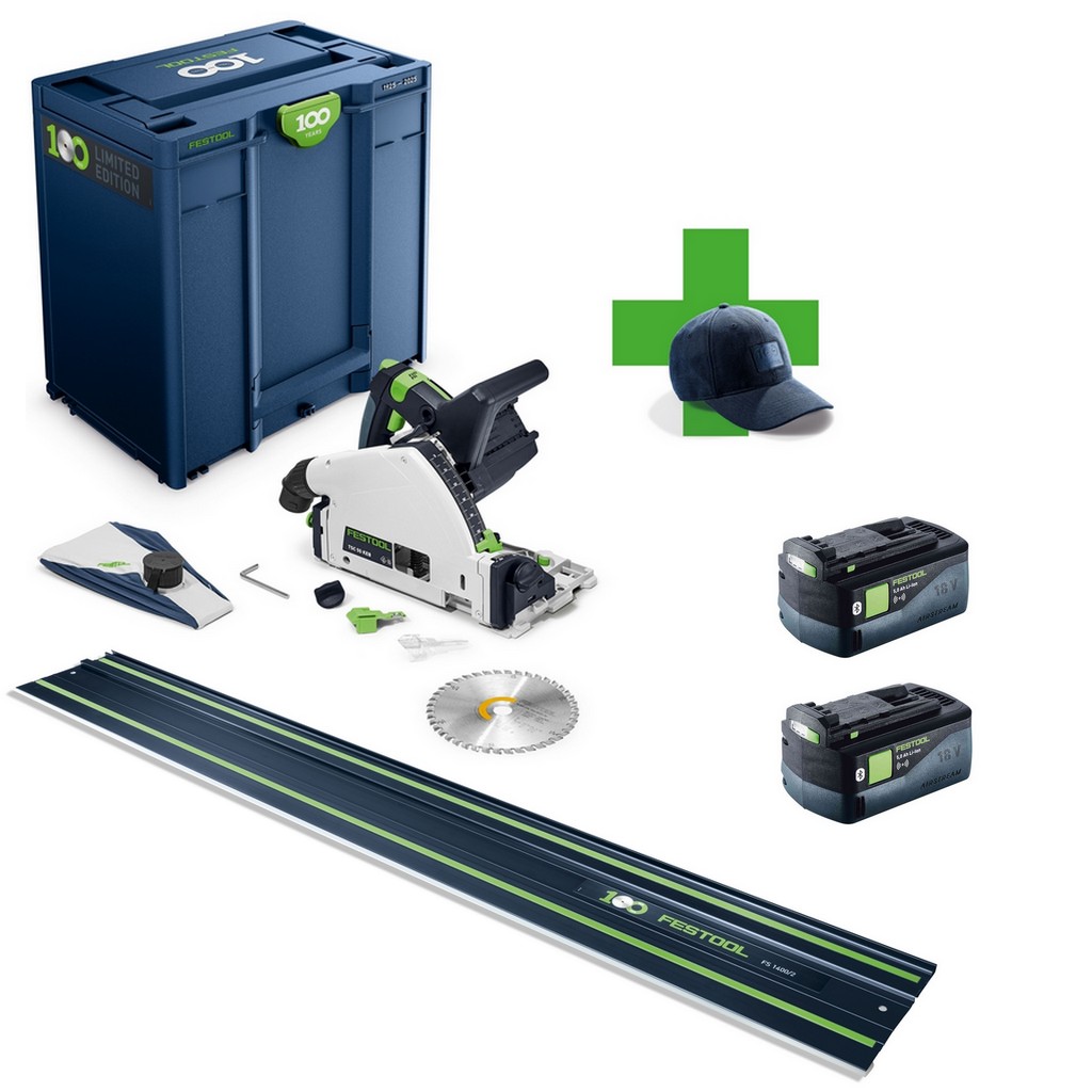 Festool Akku-Tauchsäge TSC 55 KEB-Basic 100Y 578223 + FS 1400/2 + 2x Akku 5,0 Festool Akku-Tauchsäge TSC 55 KEB-Basic 100Y 578223 + FS 1400/2 + 2x Akku 5,0