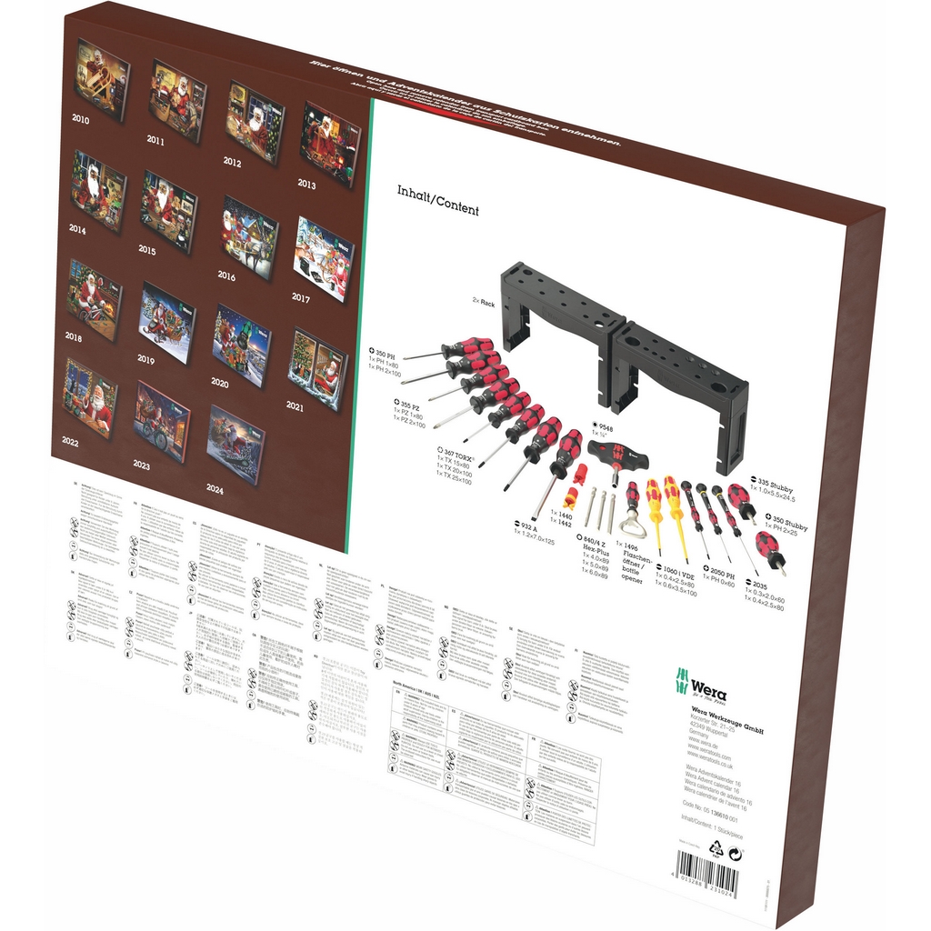 Wera Adventskalender 2025 Geschenk neutrale Verpackung 05136610001 Wera Adventskalender 2025 Geschenk neutrale Verpackung 05136610001