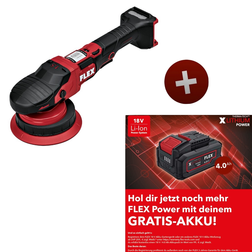 Flex Akku Exzenterpolierer XFE 15 150 18-EC C mit Freilauf 18V Solo 150mm 532647 Flex Akku Exzenterpolierer XFE 15 150 18-EC C mit Freilauf 18V Solo 150mm 532647