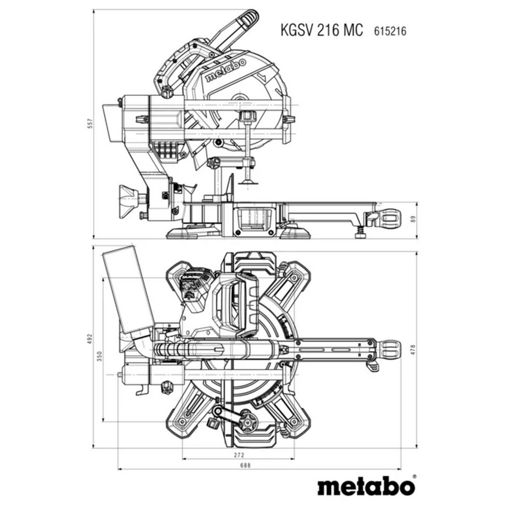 Metabo Kappsäge KGSV 216 MC PCL mit Zugfunktion maximale Ausstattung 615216000 Metabo Kappsäge KGSV 216 MC PCL mit Zugfunktion maximale Ausstattung 615216000