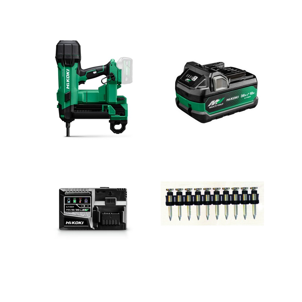 HiKoKi Akku-Betonnagler NC1840DAW3Z+Nägel + Akku 36 V 2.5 Ah/18+Schnellladegerät HiKoKi Akku-Betonnagler NC1840DAW3Z+Nägel + Akku 36 V 2.5 Ah/18+Schnellladegerät