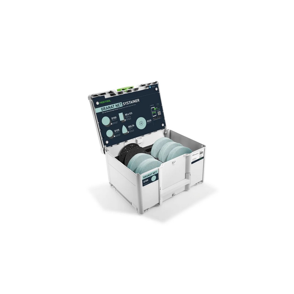 Festool Schleifmittel Systainer D150 GR NET SYS Granat 150 mm Durchmesser 578718 Festool Schleifmittel Systainer D150 GR NET SYS Granat 150 mm Durchmesser 578718