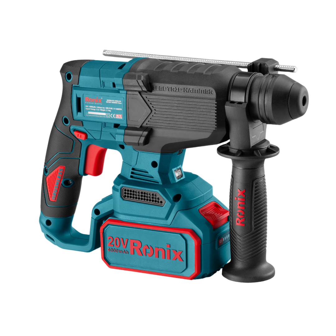 Ronix Akku Bohrhammer 2,5 J SDS - Plus Ladegerät 2x Akku für Makita 18 V 8678 Ronix Akku Bohrhammer 2,5 J SDS - Plus Ladegerät 2x Akku für Makita 18 V 8678