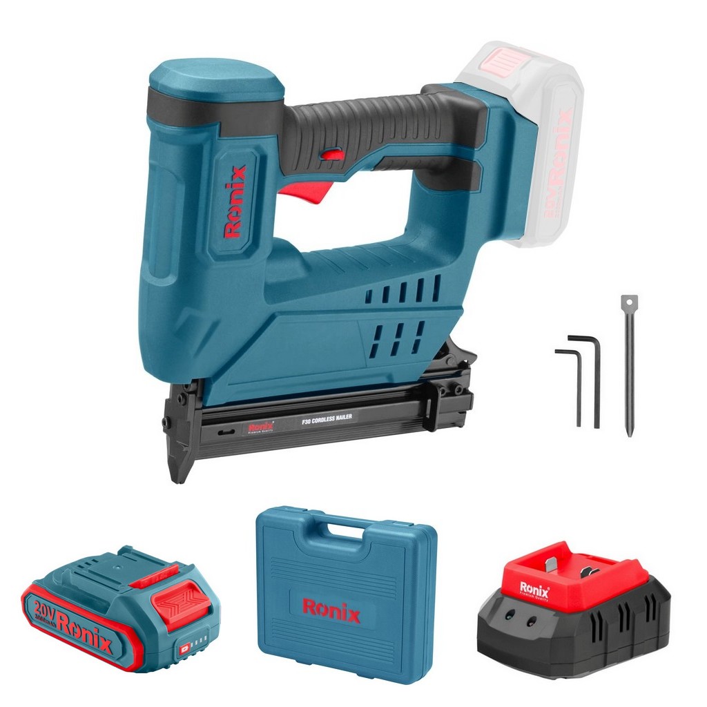 Ronix Akku Nagler F30 30 mm Akku 20 V 2 Ah Ladegerät für Makita 18 V 8619 Ronix Akku Nagler F30 30 mm Akku 20 V 2 Ah Ladegerät für Makita 18 V 8619
