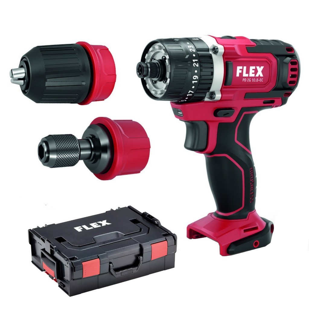 Flex Akku-Bohrschr PD 2G 418013 + Winkelvorsatz WV 10.8 EC + P-Set 22 Q - Akku Flex Akku-Bohrschr PD 2G 418013 + Winkelvorsatz WV 10.8 EC + P-Set 22 Q - Akku