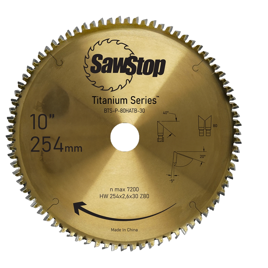 SawStop Tischkreissäge PCS31230-EU-52-ODC K Kartusche Titanium Sägeblätter SawStop Tischkreissäge PCS31230-EU-52-ODC K Kartusche Titanium Sägeblätter