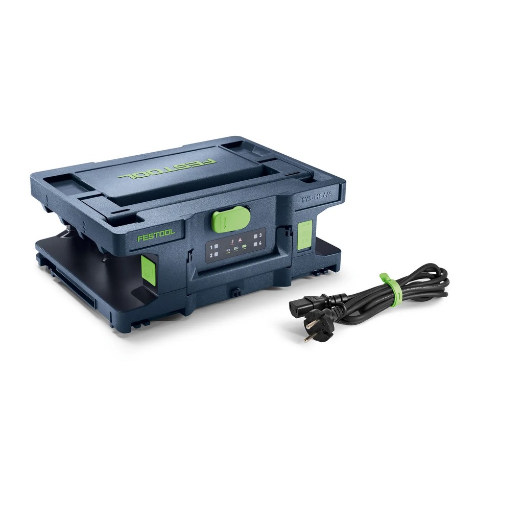 Festool Schnellladegerät SYS-MC 6/4 für alle Akkupacks 10,8 V bis 18 V 578489 Festool Schnellladegerät SYS-MC 6/4 für alle Akkupacks 10,8 V bis 18 V 578489