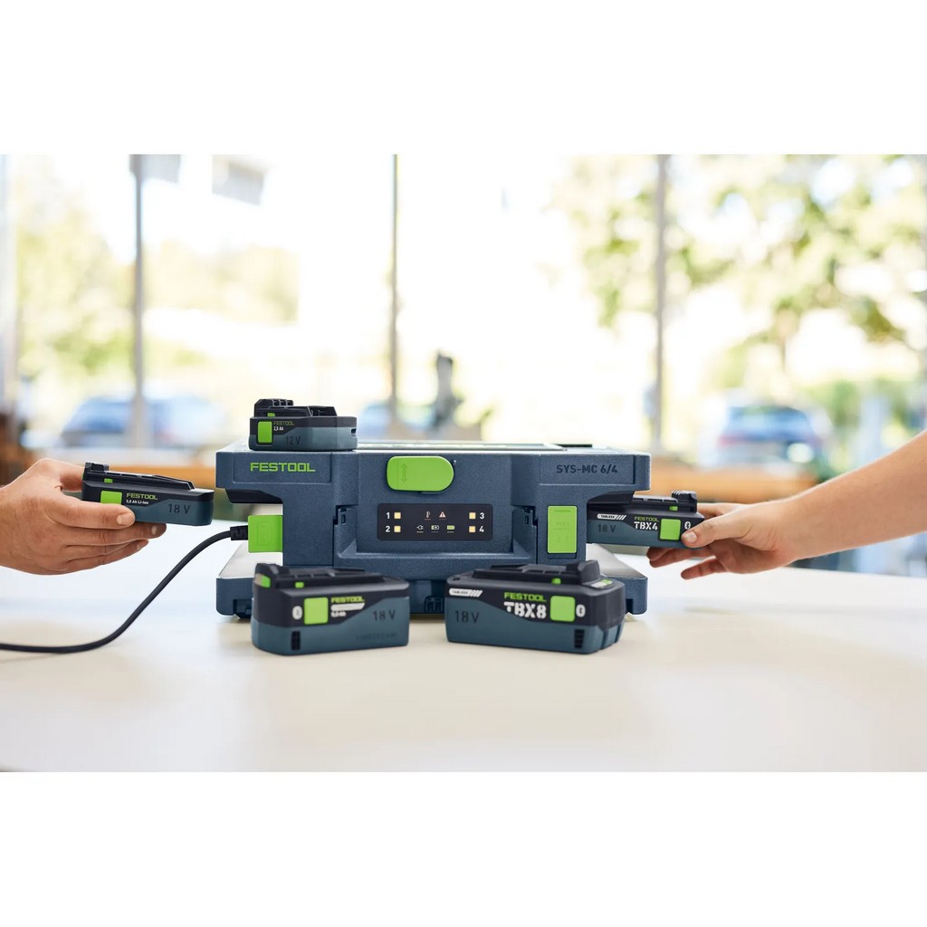 Festool Schnellladegerät SYS-MC 6/4 für alle Akkupacks 10,8 V bis 18 V 578489 Festool Schnellladegerät SYS-MC 6/4 für alle Akkupacks 10,8 V bis 18 V 578489