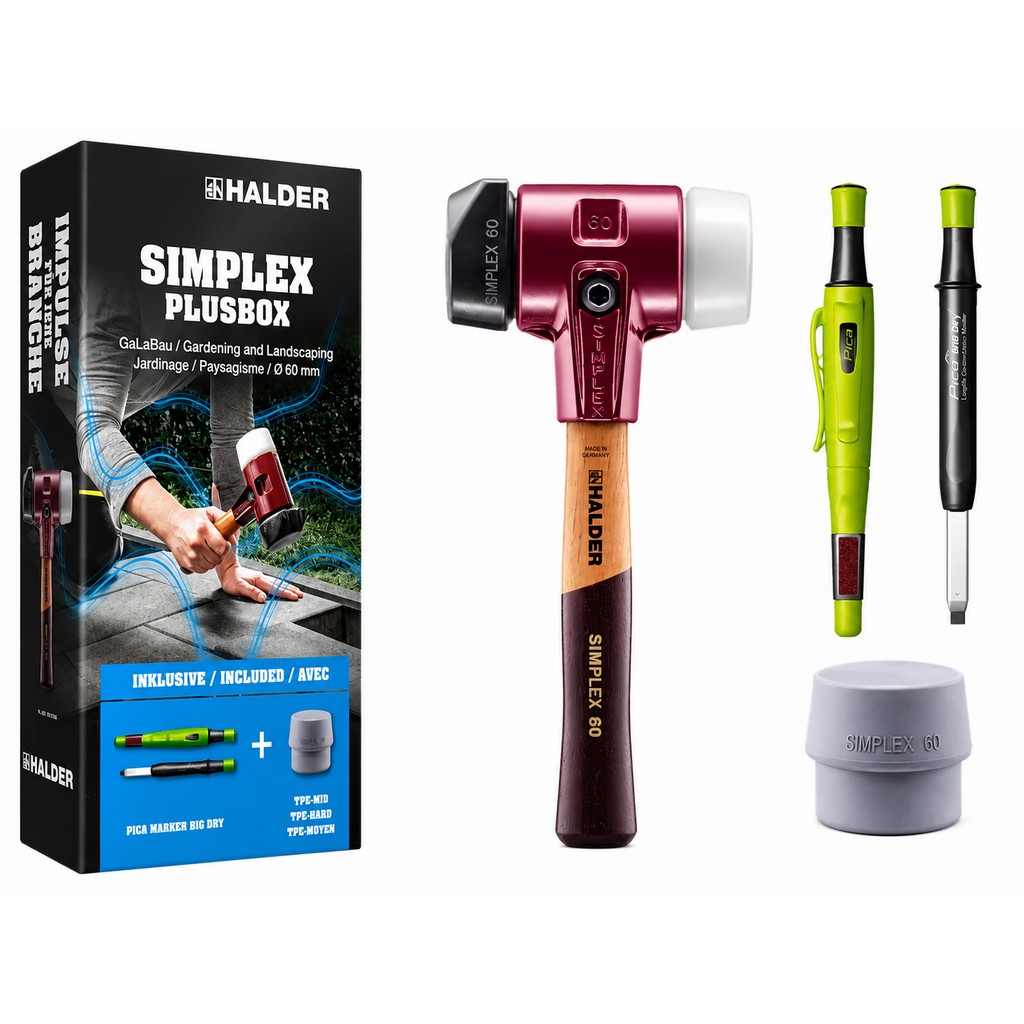 Halder SIMPLEX Plusbox GaLaBau Ø 60mm Standfuß plus PICA Marker Big Dry 3027s030 Halder SIMPLEX Plusbox GaLaBau Ø 60mm Standfuß plus PICA Marker Big Dry 3027s030