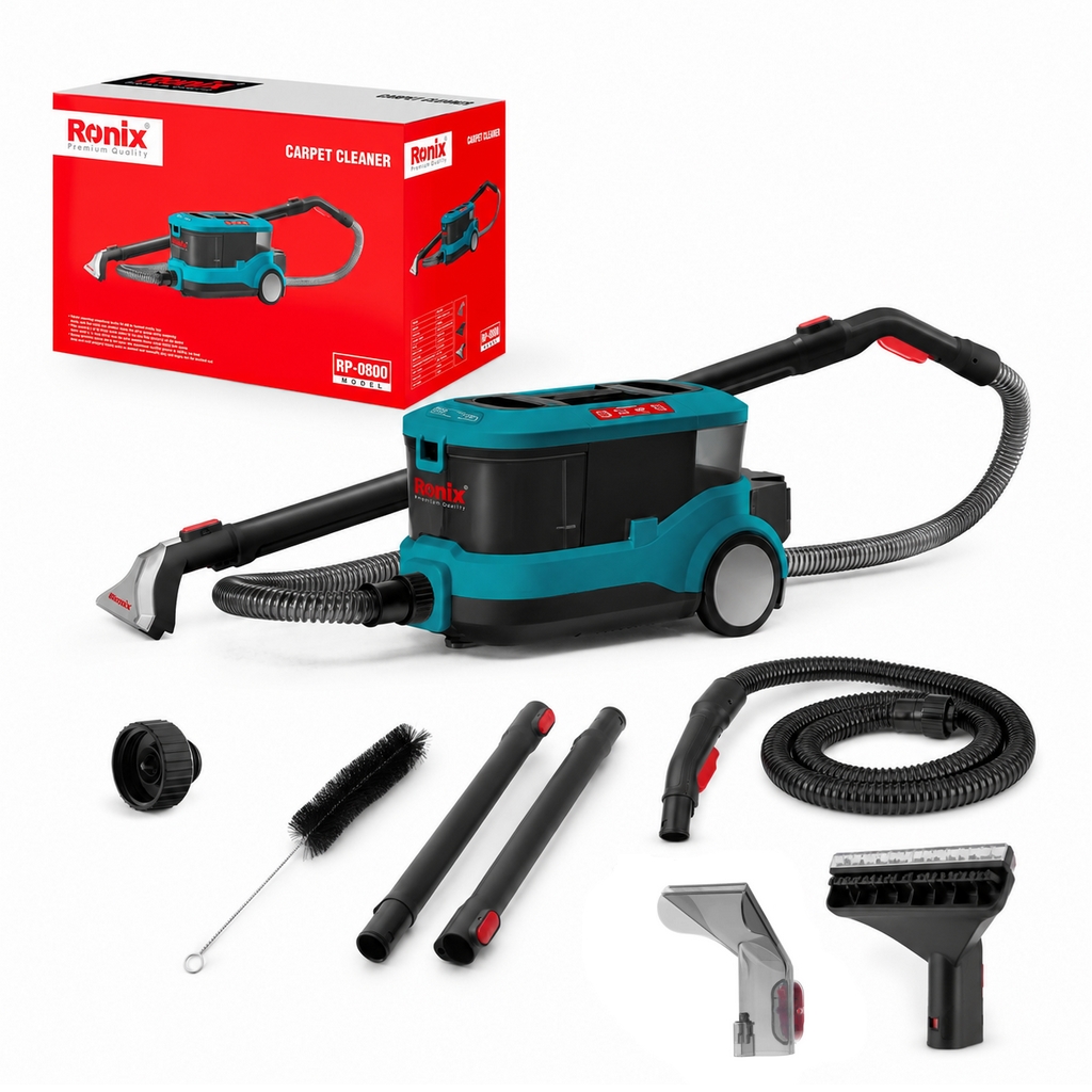 Ronix Teppichreiniger 800 W 220 - 240 V 8 kg 5 m Kabellänge RP-0800 Ronix Teppichreiniger 800 W 220 - 240 V 8 kg 5 m Kabellänge RP-0800