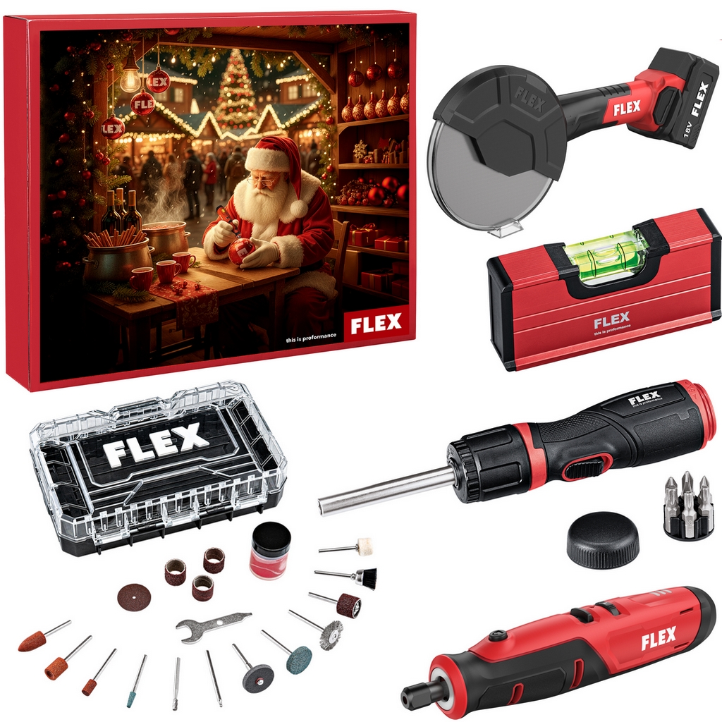 Flex Adventskalender 2026 Akku Rotationswerkzeug Zubehör Pizzaschneider 535585 Flex Adventskalender 2026 Akku Rotationswerkzeug Zubehör Pizzaschneider 535585