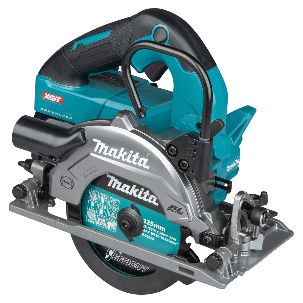 Makita Akku Handkreissäge 40 V XPT AFT AWS abnehmbare Grundplatte 3,3 kg HS014GZ Makita Akku Handkreissäge 40 V XPT AFT AWS abnehmbare Grundplatte 3,3 kg HS014GZ