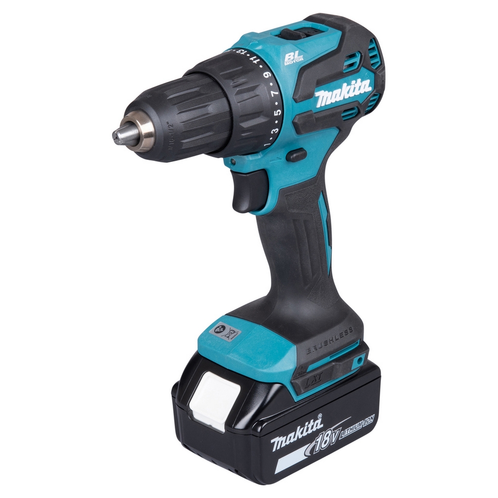 Makita Akku Schlagbohrschrauber zum Schrauben und Bohren 18 V 65 Nm DHP490TJX9 Makita Akku Schlagbohrschrauber zum Schrauben und Bohren 18 V 65 Nm DHP490TJX9