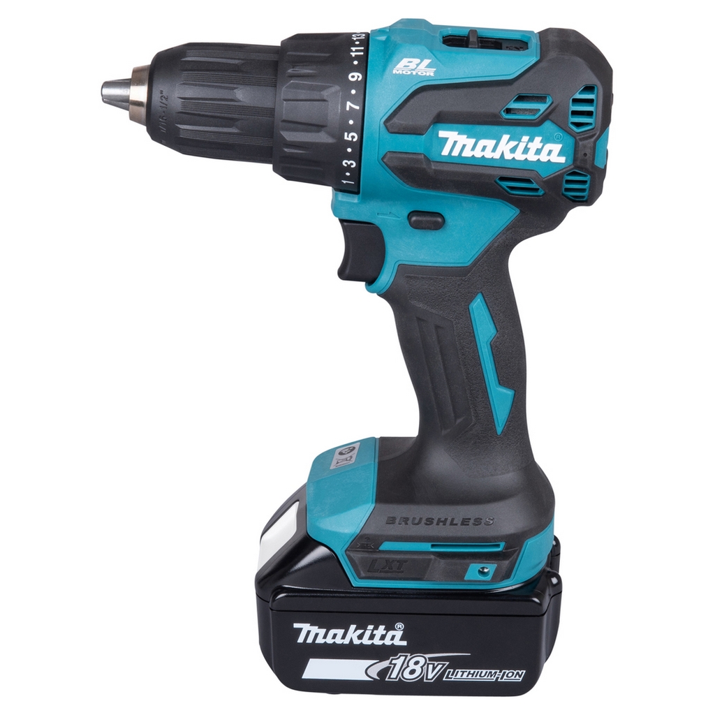 Makita Akku Schlagbohrschrauber zum Schrauben und Bohren 18 V 65 Nm DHP490TJX9 Makita Akku Schlagbohrschrauber zum Schrauben und Bohren 18 V 65 Nm DHP490TJX9