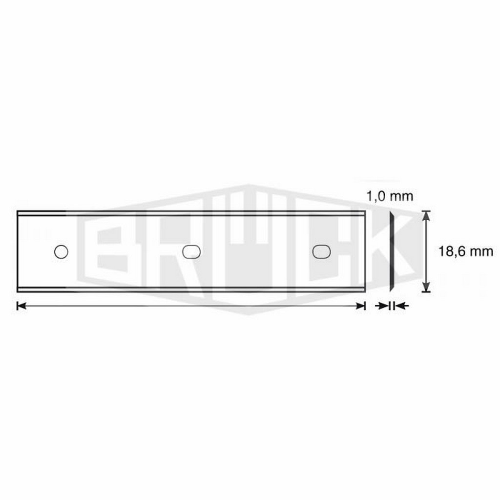 Brück Einweghobelmesser 260x18,6x1,0mm Hartholz Weichholz Dickenhobelmaschine Brück Einweghobelmesser 260x18,6x1,0mm Hartholz Weichholz Dickenhobelmaschine