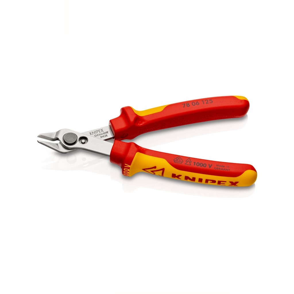 Knipex Seitenschneider Präzisionszange Electronic-Super-Knips VDE 125 mm 7806125 Knipex Seitenschneider Präzisionszange Electronic-Super-Knips VDE 125 mm 7806125
