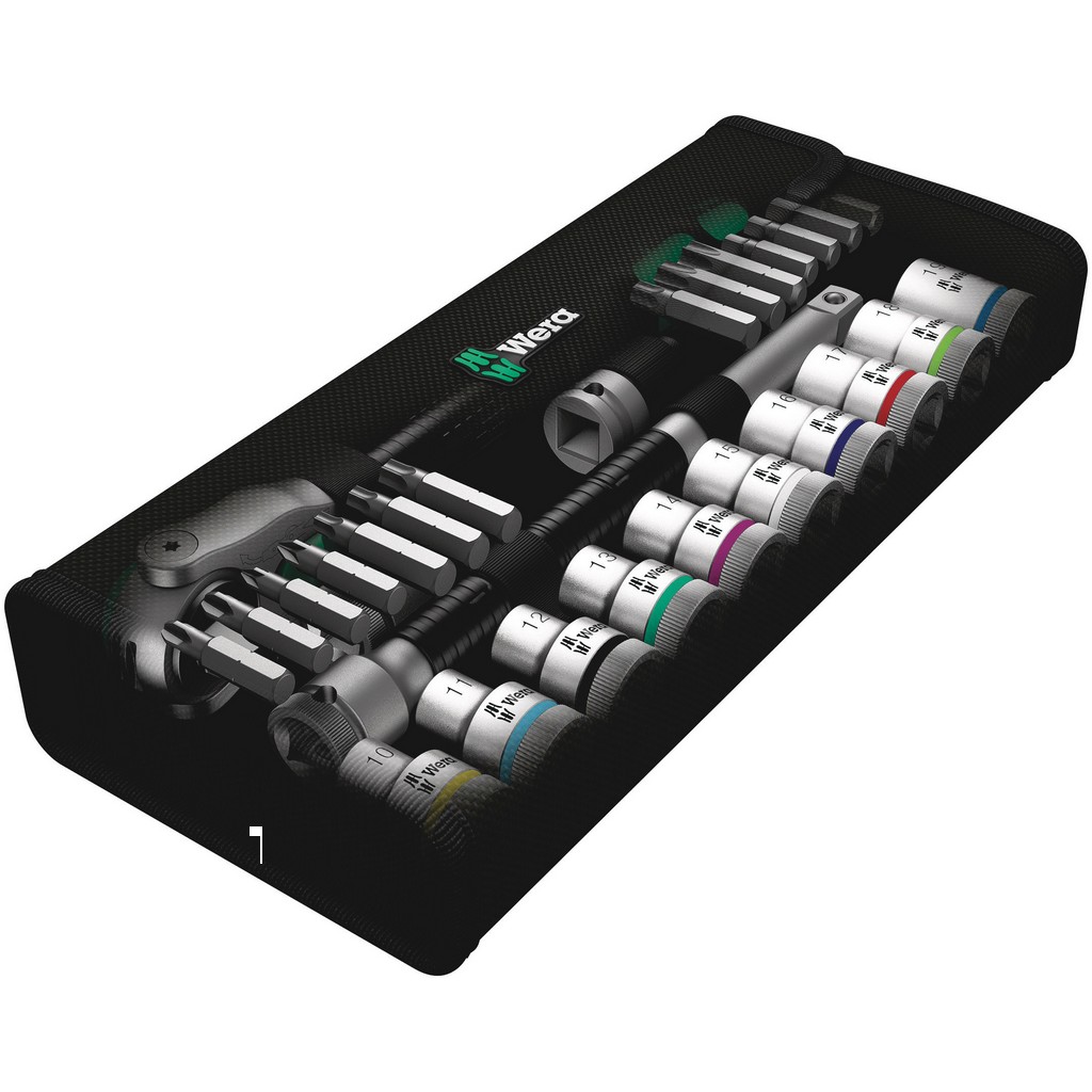 Wera 8100 SC 6 Zyklop Speed-Knarrensatz 1/2"-Antrieb metrisch 28-tlg 05004076001 Wera 8100 SC 6 Zyklop Speed-Knarrensatz 1/2"-Antrieb metrisch 28-tlg 05004076001